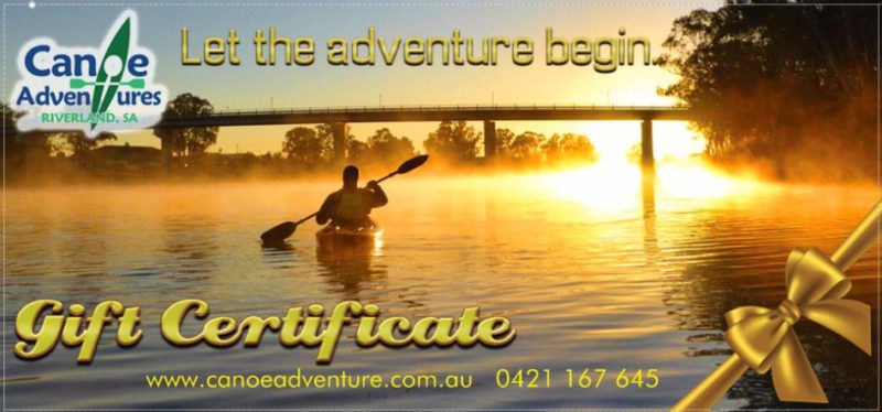 view if a Canoe Adventures Gift Certificate